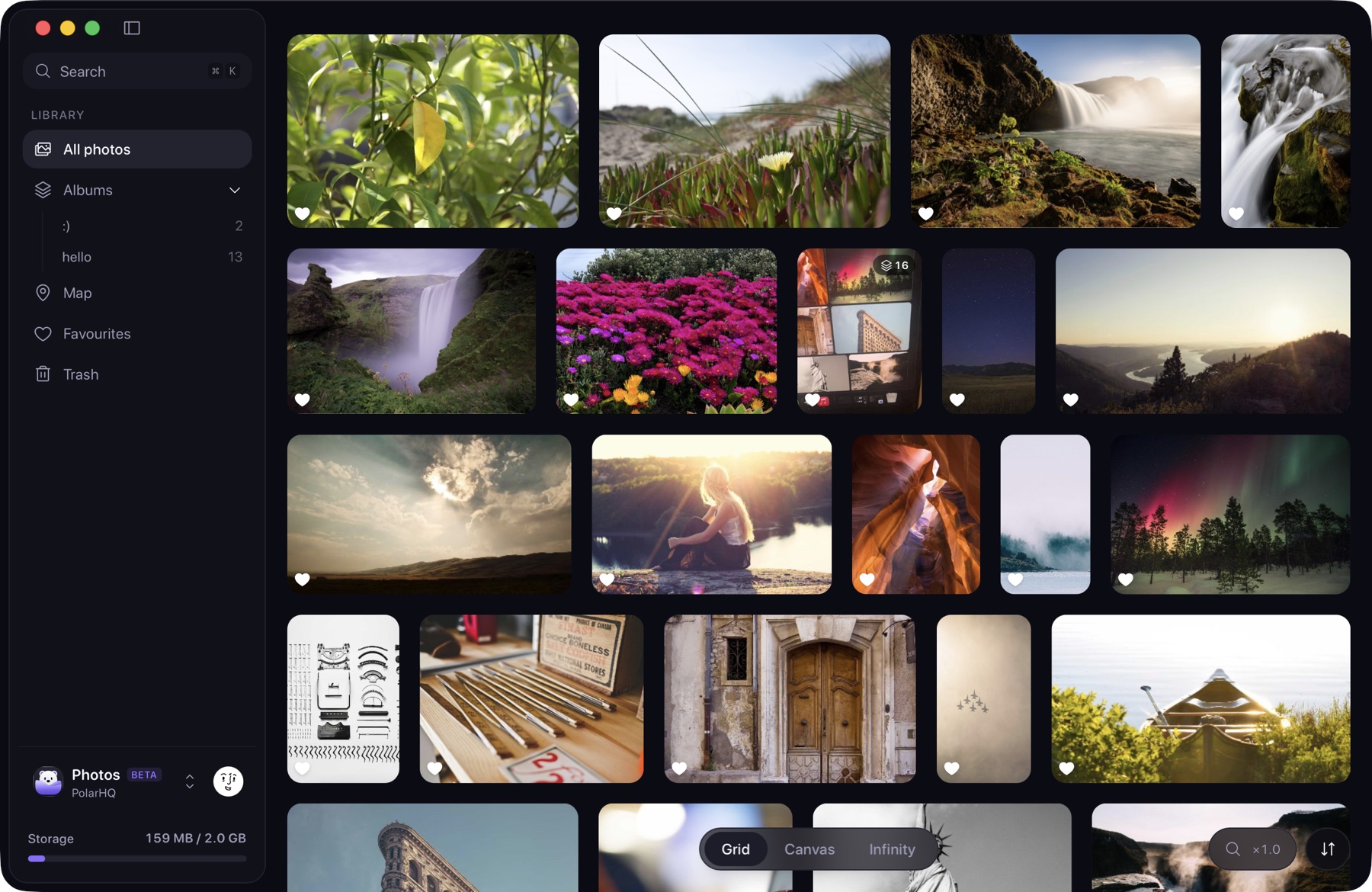 The PolarHQ desktop app